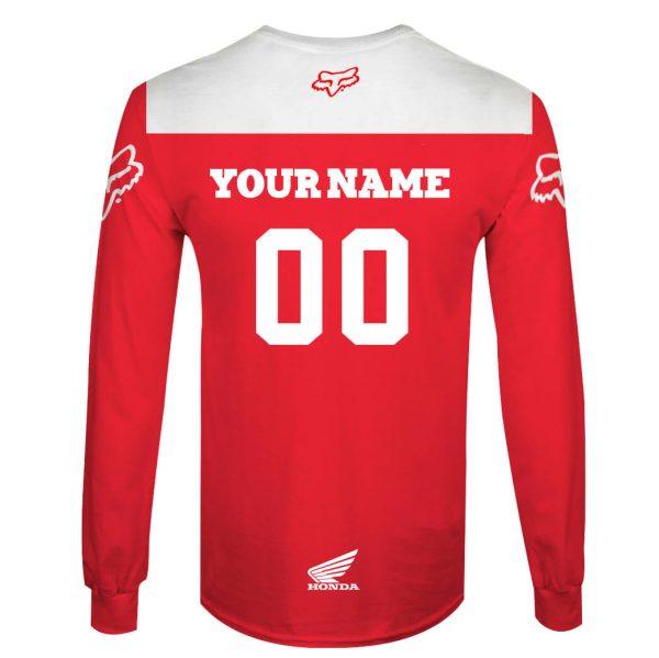 Fox racing personalised motocross gifts, Fox racing white, Fox racing name