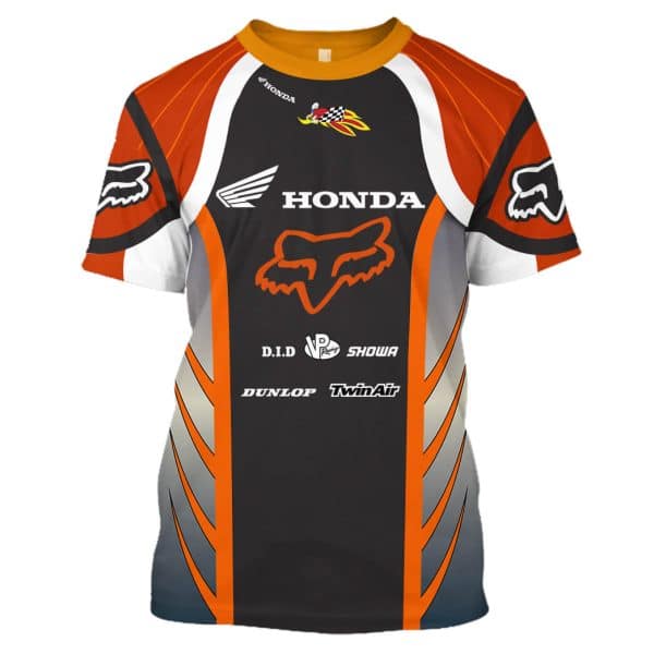 Honda racing gear, Honda orange motocross, Honda custom mx jersey