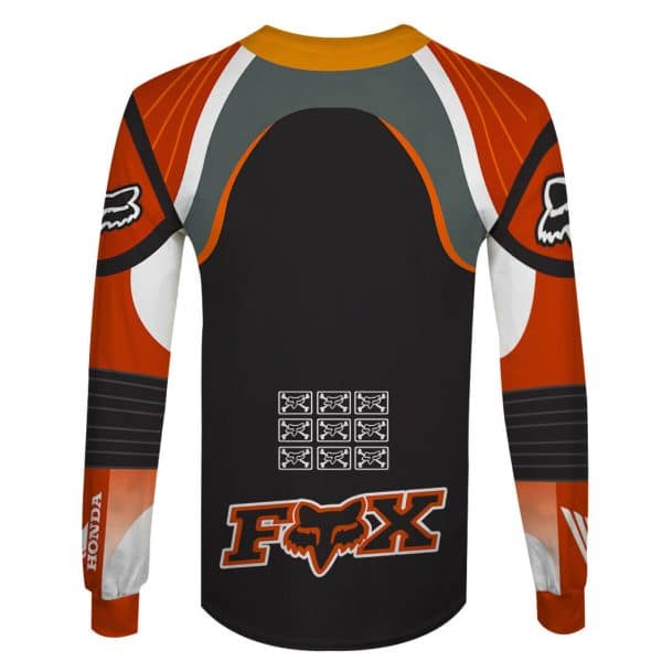 Honda racing gear, Honda orange motocross, Honda custom mx jersey