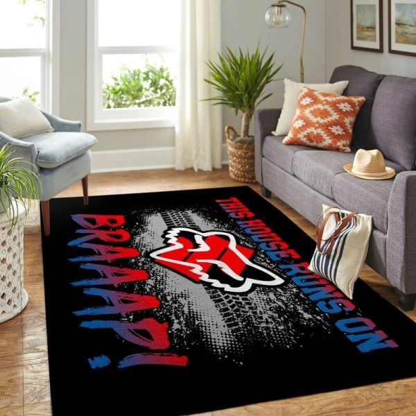 Fox racing silhouette rug, Fox racing rug, Fox racing dirt rug