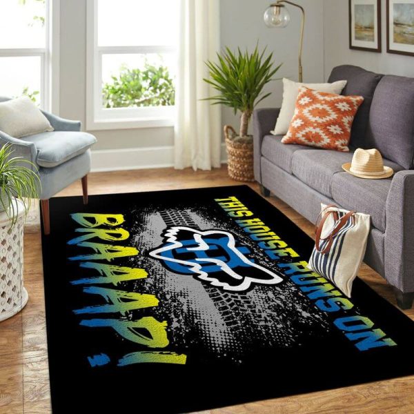Fox racing silhouette rug, Fox racing action rug, Fox racing silhouette rug