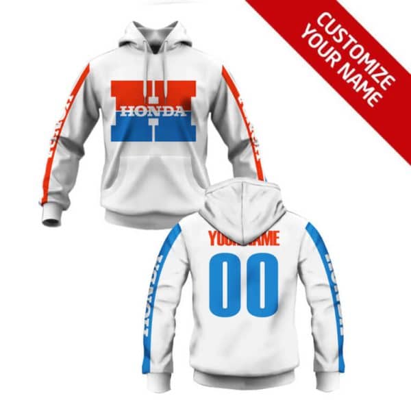 Honda mx hoodie, Honda personalised motocross gifts, Honda green cute